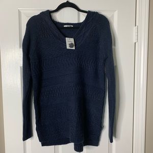 Knit Navy Hoodie